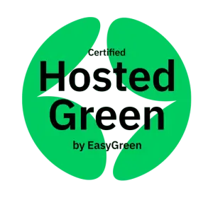 hosted green badge