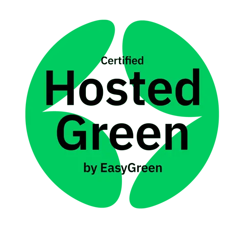 hosted green badge